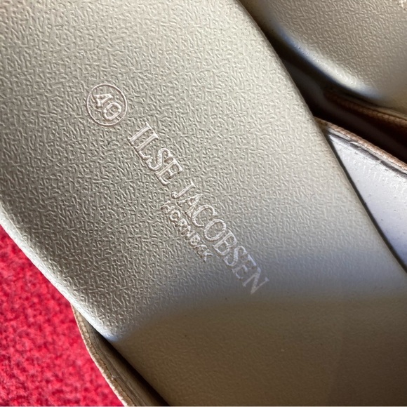 ILSE JACOBSEN Sz 41 Tulip Solid Top Metallic Shimmer Slip On Slide Sandals - Picture 6 of 10